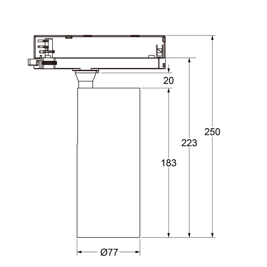 ECONOMY tube budget-friendly track lighting high lumen 25W 2500 lm