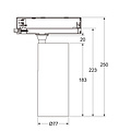 Hyrwell ECONOMY 30W 3000lm kokerbudgetvriendelijke railverlichting hoge lumen - Perfect voor professionele verlichting