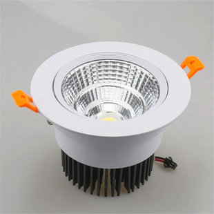 White LED recessed luminaire 10W 95mm to 104 mm saw size