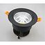 Spot encastrable LED noir 7W faisceau 24° ou 60° avec trou de 75mm à 80mm