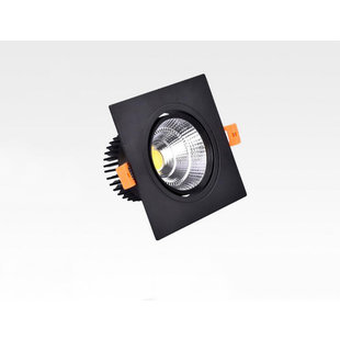 Square black LED recessed lamp 20W dimmable 14cm x 14cm outer size