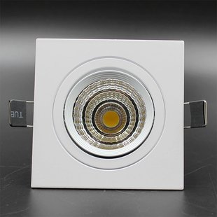 Vierkante witte 15W LED inbouwlamp dimbaar 12cm x 12cm buitenmaat