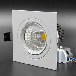Vierkante witte 10W LED inbouwlamp dimbaar 12cm x 12cm buitenmaat