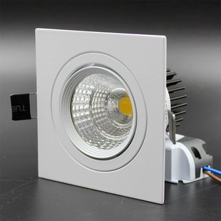 Square white 10W LED recessed lamp dimmable 12cm x 12cm outer size