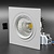 Quadratische weiße 10-W-LED-Einbauleuchte, dimmbar, 12 cm x 12 cm Außengröße