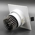 Vierkante witte 10W LED inbouwlamp dimbaar 12cm x 12cm buitenmaat
