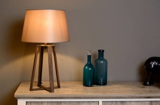 Rustic table lamp shade rust