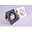 Square black 7W LED recessed lamp dimmable 9.2cm x 9.2cm outer size