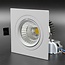 Square white 7W LED recessed lamp dimmable 9.2cm x 9.2cm outer size