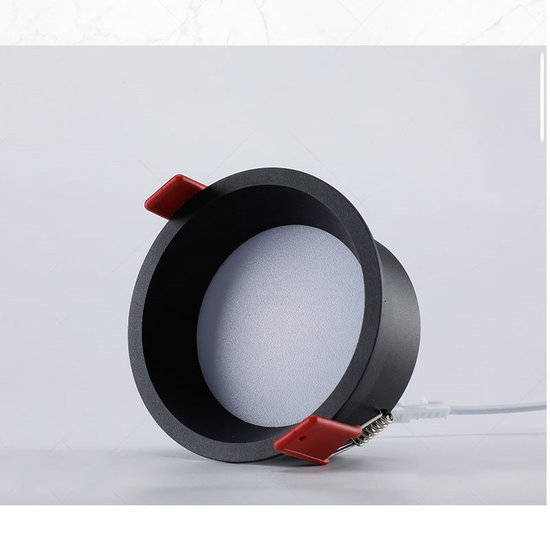 Ondiepe (slechts 5cm) inbouwspot LED 7W wit of zwart