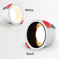 Shallow 18W dimmable recessed spot (74mm depth) LED white or black