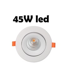 Großer dimmbarer LED-Einbaustrahler mit 45 W, 5 Jahre Garantie, 193 mm Außenmaß