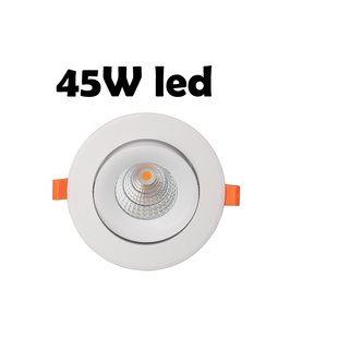 Large 45W LED dimmable recessed spot 5 year warranty 193 mm outer size