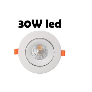 Design dimmable recessed spot 30W 145mm to 170mm hole size 5 year warranty