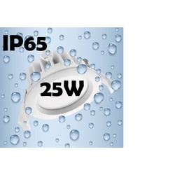 Einbaustrahler IP65 wasserdicht 190 mm 25W LED dimmbar für Badezimmer