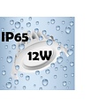 Aquatico Recessed spot LED 12W 140° IP65 bathroom 108 mm outer size