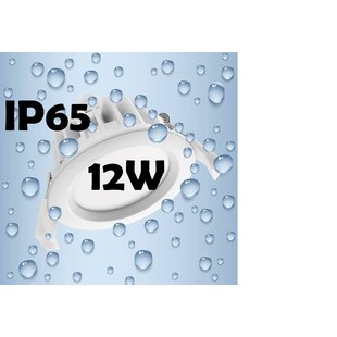 Foco empotrable LED 12W 140° IP65 baño 108 mm exterior