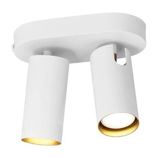 Deckenspot 2-flammig weiß GU10, Metall