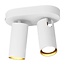 Tweelichts plafondspot in wit metaal, GU10 fitting max. 25W, IP20, lichtbron niet inbegrepen, 17,1 x 20 cm