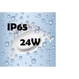 Foco empotrable 24Watt IP65 estanco 190 mm regulable para baño