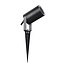 Modern black directional ground spotlight GU10 with ground picket