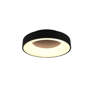 Soft round matte black ceiling lamp LED 27W 4000K