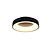 Plafonnier rond noir mat doux LED 27W 4000K