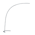 Eye-catching curved titanium floor lamp LED 18W DIM 3000K