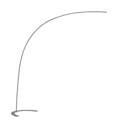 Trio Lighting Eye-catching curved titanium floor lamp LED 18W DIM 3000K