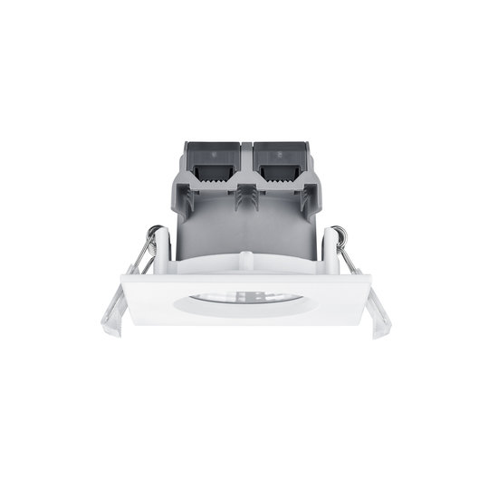 Square IP65 budget recessed spot matt white LED 1x5.5W DIM 3000K