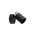 Spot mural/plafond d'accent simple 1xGU10 noir mat
