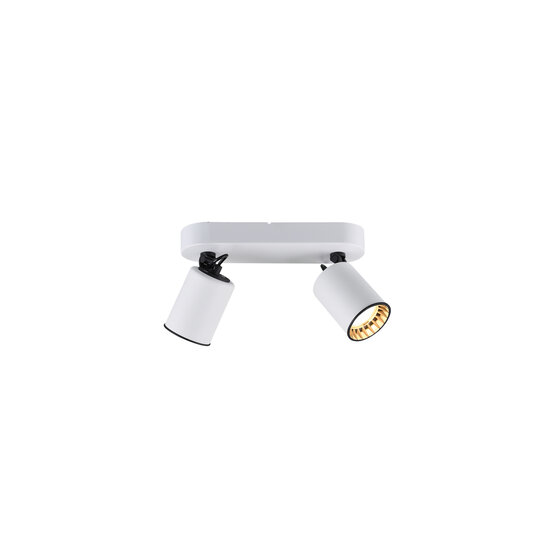 Trio Lighting Trio Lighting Duo white/black accent ceiling spot 2xGU10 white matt - Ideal for modern interiors