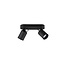 Trio Lighting Trio Lighting Duo accent ceiling spot 2xGU10 black matt - Ideal for creating a modern atmosphere in any room