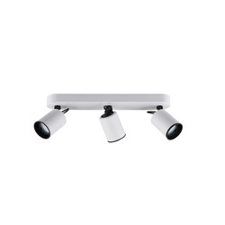 Trio spot plafond blanc/noir accent 3xGU10 mat blanc