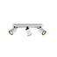 Trio white/black accent ceiling spot 3xGU10 matt white