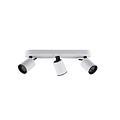 Trio white/black accent ceiling spot 3xGU10 matt white