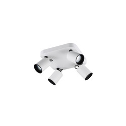 Trio Lighting Quartet white/black accent ceiling spot 4xGU10 white matt