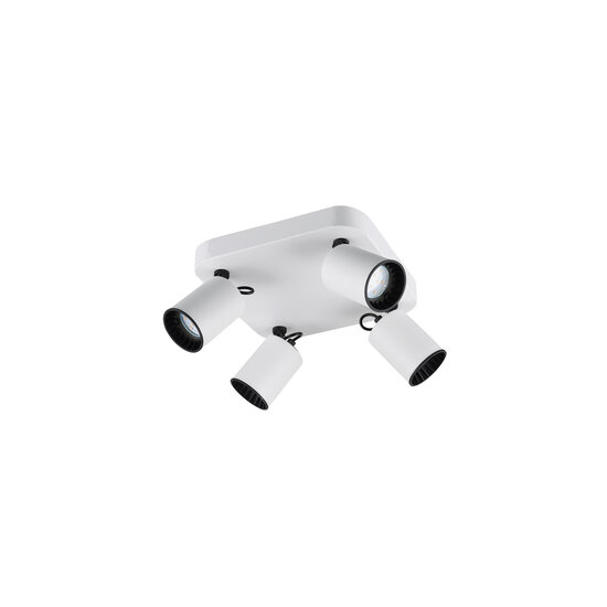 Foco de techo de acento cuarteto blanco/negro 4xGU10 blanco mate