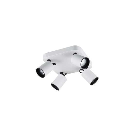 Trio Lighting Trio Lighting Quartet white/black accent ceiling spot 4xGU10 white matt - Stylish lighting for any interior