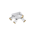 Trio Lighting Trio Lighting Quartet white/black accent ceiling spot 4xGU10 white matt - Stylish lighting for any interior