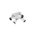 Foco de techo de acento cuarteto blanco/negro 4xGU10 blanco mate