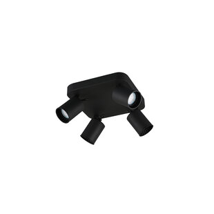 Trio Lighting Quartet spot plafond accent 4xGU10 noir mat