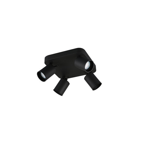 Trio Lighting Trio Lighting Quartet foco de techo acentuado 4xGU10 negro mate - Ideal para una iluminación elegante en cualquier espacio