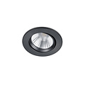 Ronde draaibare inbouwspot LED 1x5,5W 3000K zwart mat
