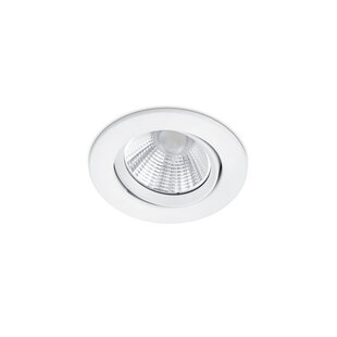 Matt white round rotatable recessed spot LED 1x5.5W 3000K