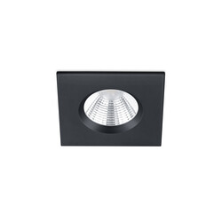 Vierkante IP65 mat zwart goedkope inbouwspot LED 1x5,5W DIM 3000K