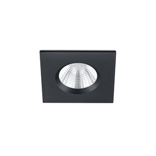 Spot encastrable pas cher carré IP65 noir mat LED 1x5,5W DIM 3000K