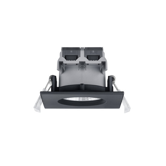 Quadratischer IP65 mattschwarzer günstiger LED-Einbaustrahler 1x5,5W DIM 3000K
