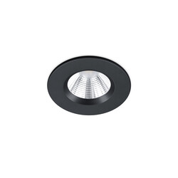 Spot encastrable rond IP65 noir mat LED 1x5,5W DIM 3000K