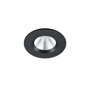 Round IP65 black matte recessed spot LED 1x5.5W DIM 3000K